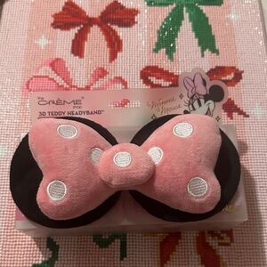 The Crème Shop Minnie Mouse Pink and Black Headband